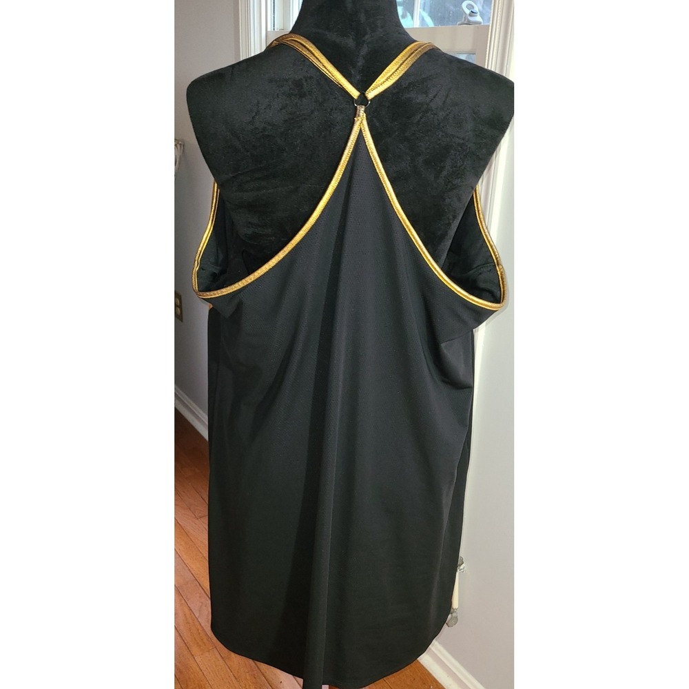 Sports Illustrated Black and Gold Racerback Mini Casual Athletic Dress‎ 3X
